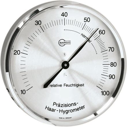 Barigo 408 - haar-hygrometer - chroom - Ø 8,5 cm
