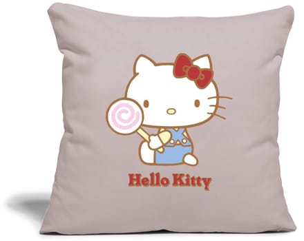 Hello Kitty Met Een Lollipop Sierkussenhoes, 45 x 45 cm