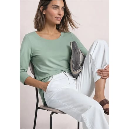 Shirt met 3/4-mouwen en een boothals