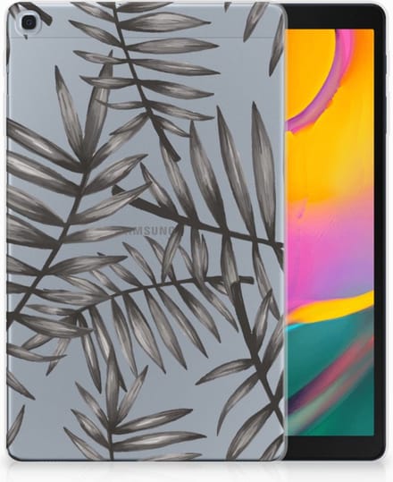 Samsung Galaxy Tab A 10.1 (2019) Siliconen Hoesje Leaves Grey
