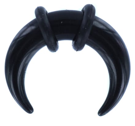 Taper acryl pincher 6 mm - zwart - LMPiercings