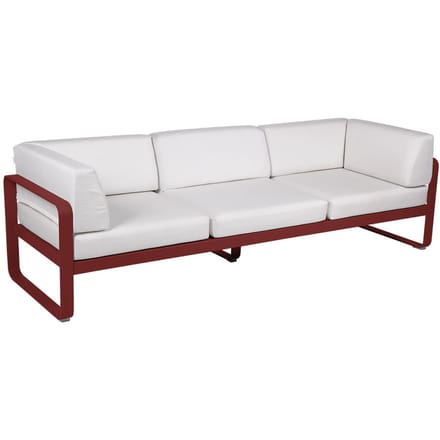 Fermob BELLEVIE club sofa 3 zits - 43 chili mat - 81 witgrijs