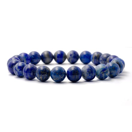 Bixorp Gems Lapis Lazuli Edelstenen Armband - Gepolijste Edelsteen Kralenarmband