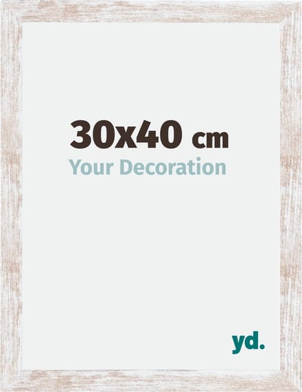 Your Decoration - Fotolijst 30x40 cm - MDF - White Wash - Catania