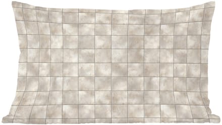 Sierkussens - Kussentjes Woonkamer - 60x40 cm - Tegels - Natuurlijk - Grijs