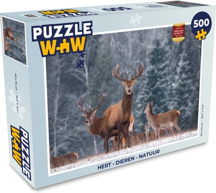 Puzzel Hert - Dieren - Natuur - Legpuzzel - Puzzel 500 stukjes