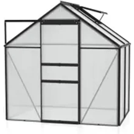 Vitavia Tuinkas Kit Comet 2500 - Aluminium/polycarbonaat - 4mm - 2,56m² - 131x195x197cm - Zwart