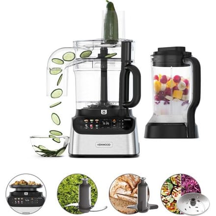 Kenwood FDM73.480SS MultiPro One Touch - Foodprocessors - Zilver - Ingebouwde digitale weegschaal - Express Serve