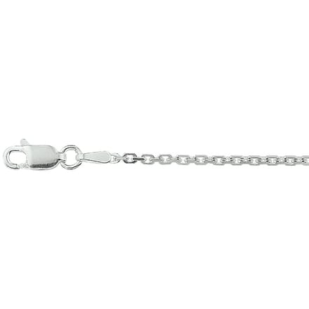 Zilveren Collier anker gediamanteerd 1 1021121