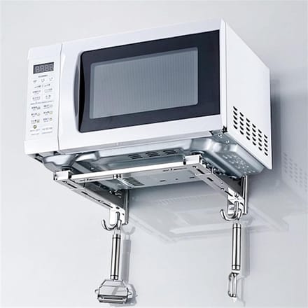 Magnetron Plank - Magnetron Beugel - Keuken Opbergen - Opvouwbaar Stretch Ontwerp - Eén Maat - Zilver