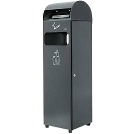 Afvalbak-combinatie met asbak, Asbak 3,0 liter, Afvalbak 29 liter, antraciet