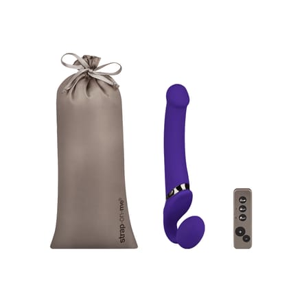 Strap-On-Me Strap On Me - Strapless Vibrerende Voorbind Dildo - Maat M - Paars