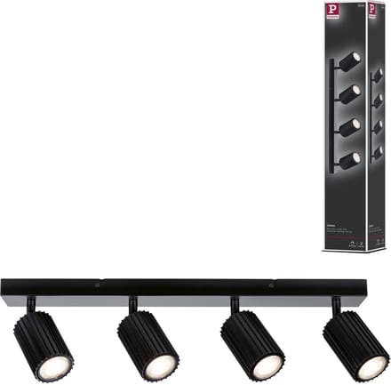 Spotlight Lirena GU10 max. 4x10W Zwart mat Metaal