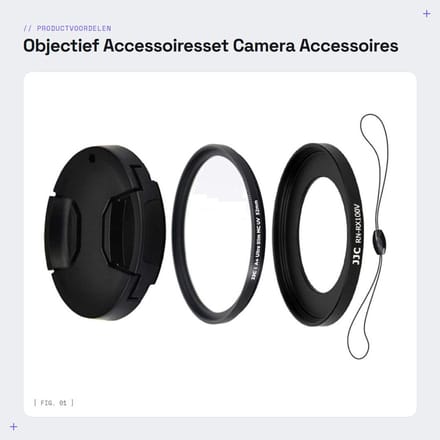 Dailygoods - Objectief Accessoiresset - Camera Accessoires - 4-delig - Geschikt voor RX100 - UV-filter en Objectiefdop - Inclusief Objectiefadapter