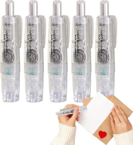 Dubbelzijdige Plakbandroller - Lijmroller Set - Knutselen en Scrapbooking - Glad Rollen met Precisie - 5 Stuks - Kleurverloop