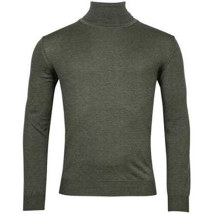 Baileys Trui Rollneck Merino Single Knit Groen / male