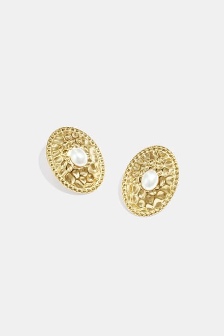 Oorbellen Oval Pearl - Goud - Stainless Steel - Luxury
