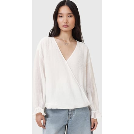 AllSaints Penny Top Chalk White Maat: 2 | Blouses Outlet | Dames | Wit
