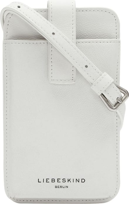 LIEBESKIND BERLIN Leren Telefoontasje Schoudertas Harris Mobile Pouch Cream White Crème
