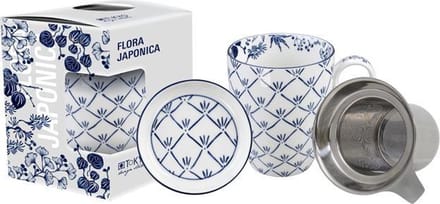 Tokyo Design Studio - Flora Japonica Mug Giftset Maple w/Strainer and Tea Tip 380ml
