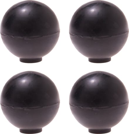 Protect-it Deurstopper/deurbuffer Golf - 4x - D35mm - rubber - zwart