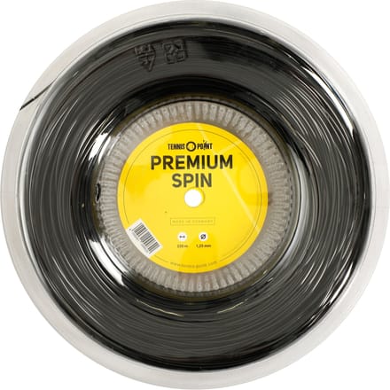 Tennis-Point Premium Spin Rol Snaren 220m-Zwart