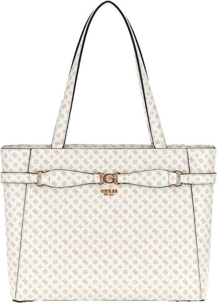 GUESS Schoudertas Arlena Noel Tote Bag White Logo Wit
