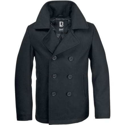 Brandit Uniformjas - Pea Coat - M tot 5XL - voor Mannen - zwart