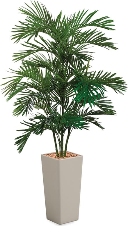 HTT - Kunstplant Areca palm in Clou vierkant taupe H195 cm