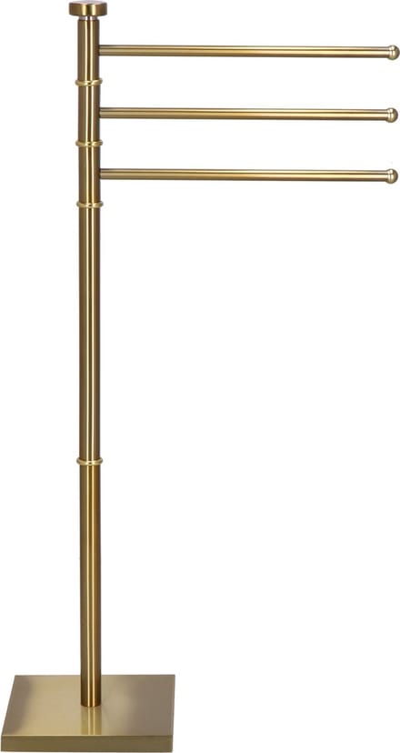 Springos Handdoekrek - Badkamer - Handdoekstang - Handdoekhouder - 3 Armen - Metaal- Goud - 86 cm