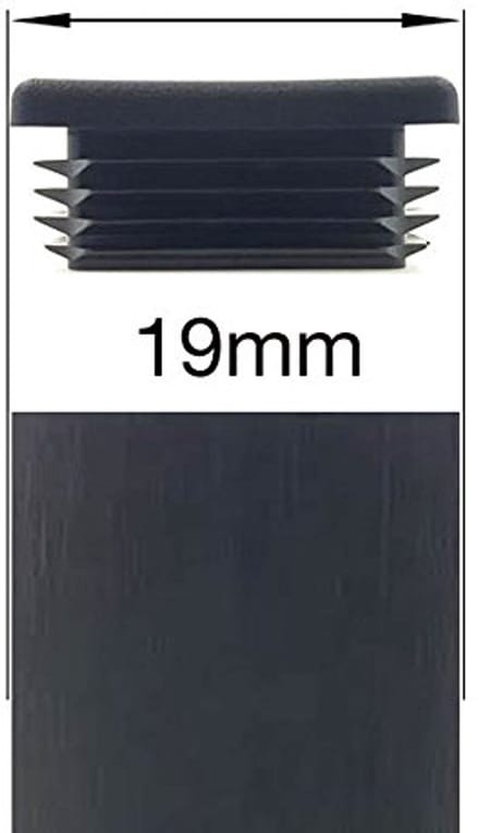 16PCS Assorted Sizes Square Tube Ribbed Inserts for Table and Chair Legs