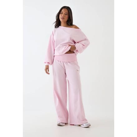 Dames Dsgn Studio Lichtgewicht Mid-rise Jogger Met Omvouwbare Tailleband | Roze | Maat: Large
