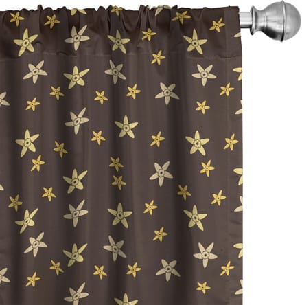 ABAKUHAUS Gordijnen – 2x75x175 cm – Bloemen Multicolor – Microfaser