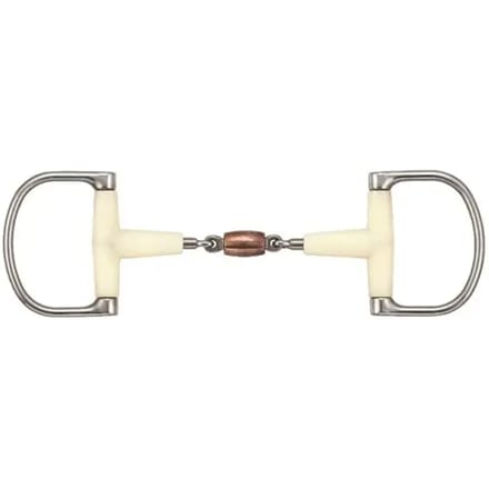 Verdum paardenbit met dubbele scharnier + koperen roller Soyo Happy mouth D racing