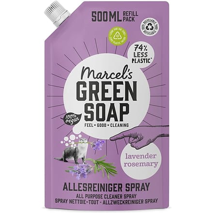 Marcel's Green Soap Allesreiniger Spray Lavendel & Rozemarijn Navulling 500 ML