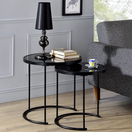 Salontafel LEYRE in set van 2 - Zwart