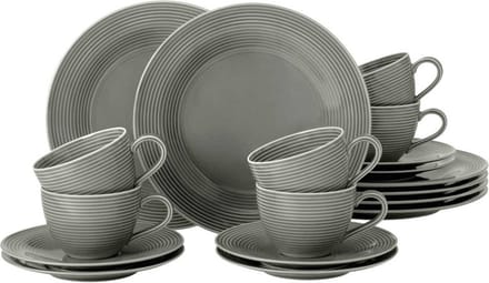 Seltmann Weiden Beat Perlgrau Koffieservies 18-delig.