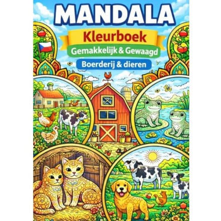 Mandala Kleurboek ( Gemakkelijk & Gewaagd ) Boerderij & Dieren. - H. Mourits
