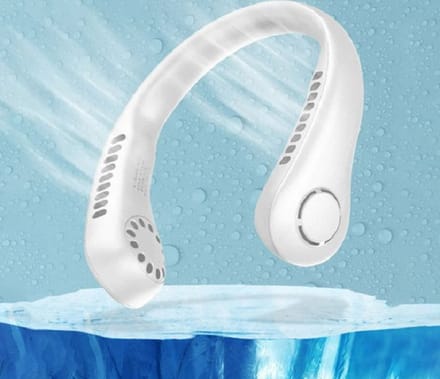 Draagbare Nek Ventilator Oplaadbaar • Bladloos • Halsventilator • Hoofd Ventilator • Gezichtsventilator • Gezicht ventilator • Nekventilator • USB • USB ventilator • Verkoeling • Nek Verkoeling