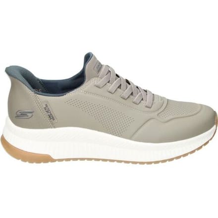 Skechers Slip-ins: Bobs Squad 4 heren sneakers - Beige - Extra comfort - Memory Foam