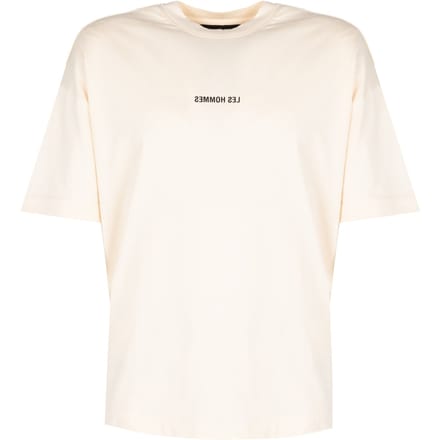 Les Hommes T-Shirt Happy Pictures Oversize Mannen beige