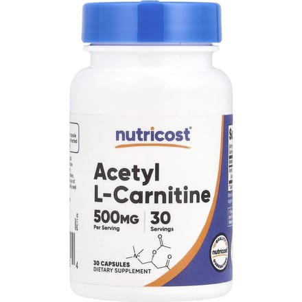 Nutricost, Acetyl l-Carnitine, 500 mg, 30 capsules