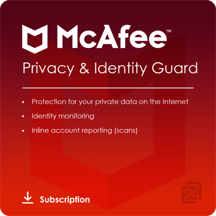 McAfee Privacy & Identity Guard 1 Apparaat / 1 Jaar