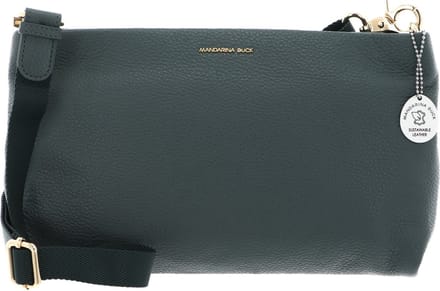 MANDARINA DUCK Leren Schoudertas Mellow Leather Shoulder Dark Forest Groen
