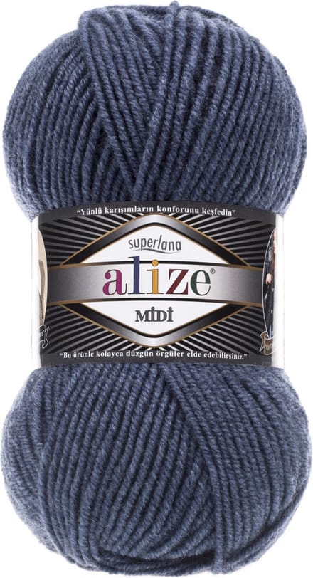 Alize Superlana Midi 203 Denim Melange Pakket 5 Bollen 500 Gram