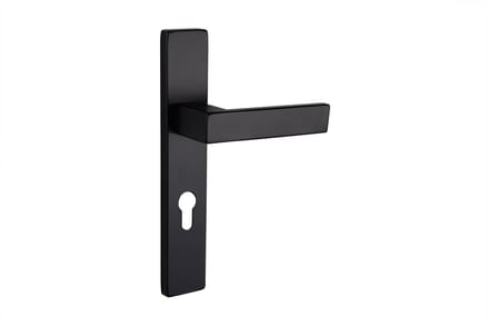 Lavuzo deurkruk Imperio Zwart met rechthoekig schild PC72 | Per set | Deurklink zwart