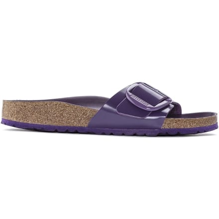 Dames muiltjes Birkenstock Madrid Big Buckle Natural Leather Patent