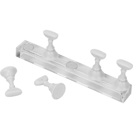 Nail Art Display Oefenstandaard Magnetische Nagel Vingernagel Tip Houder Manicure Set ToolWit wit