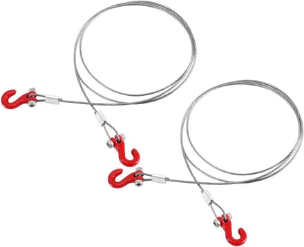 Metaal sleeptouw met haak voor TRX4M SCX24 1/24 1/18 RC crawlers - 2 stuks