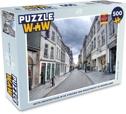 Puzzel Architectuur - Maastricht - Wit - Legpuzzel - Puzzel 500 stukjes